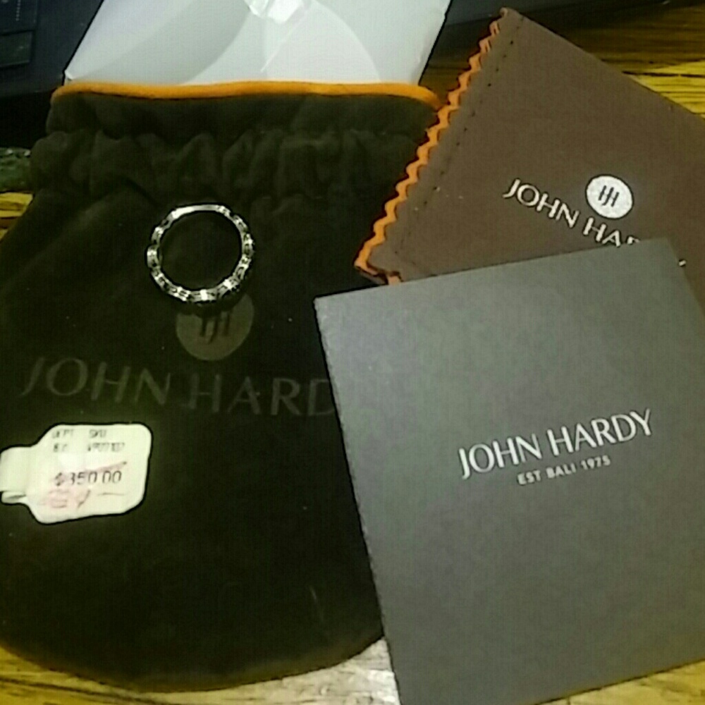 John Hardy Sterling Silver & Black Sapphire Ring.